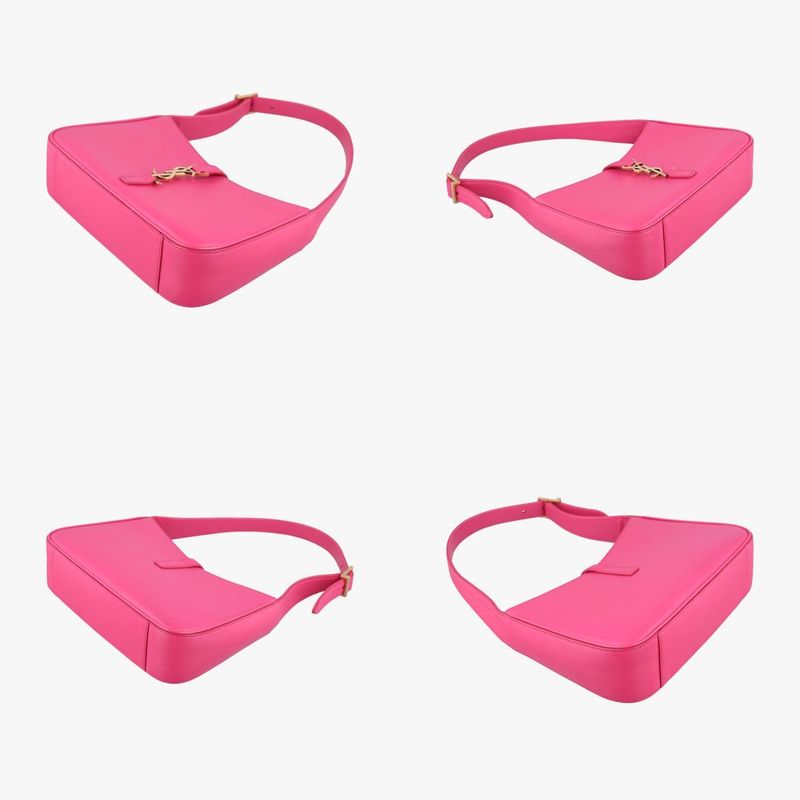 Yves Saint Laurentyves Saint Laurentle 5 A 7 Mini Hobo Rose Red Leather 657228