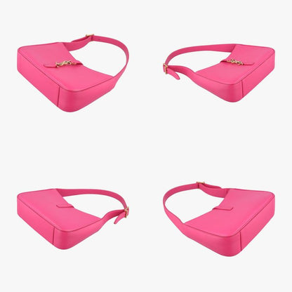 Yves Saint Laurentyves Saint Laurentle 5 A 7 Mini Hobo Rose Red Leather 657228