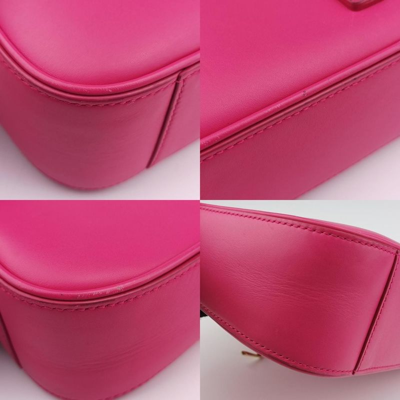 Yves Saint Laurentyves Saint Laurentle 5 A 7 Mini Hobo Rose Red Leather 657228