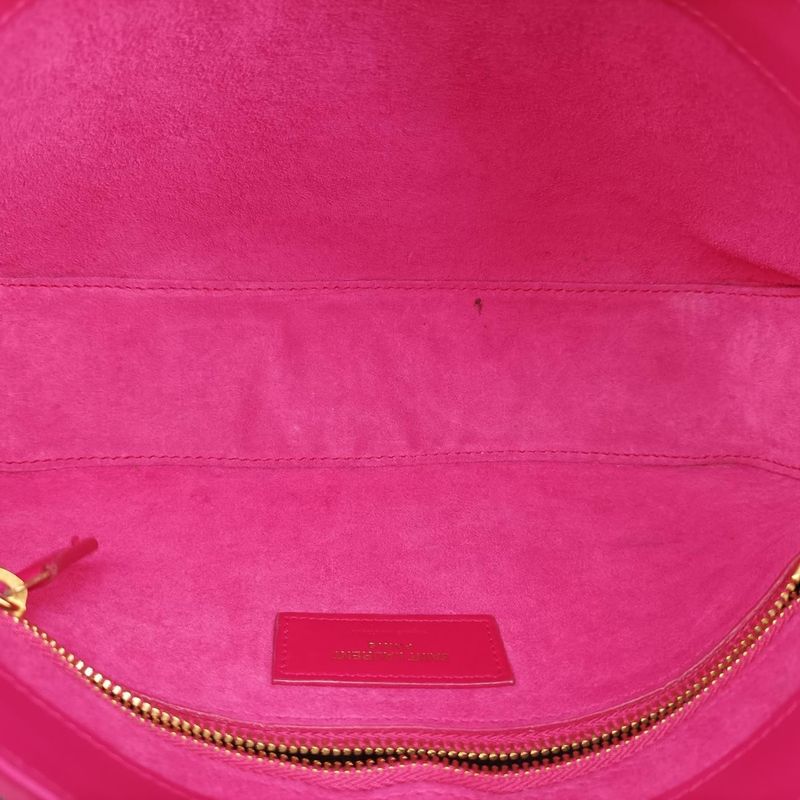 Yves Saint Laurentyves Saint Laurentle 5 A 7 Mini Hobo Rose Red Leather 657228