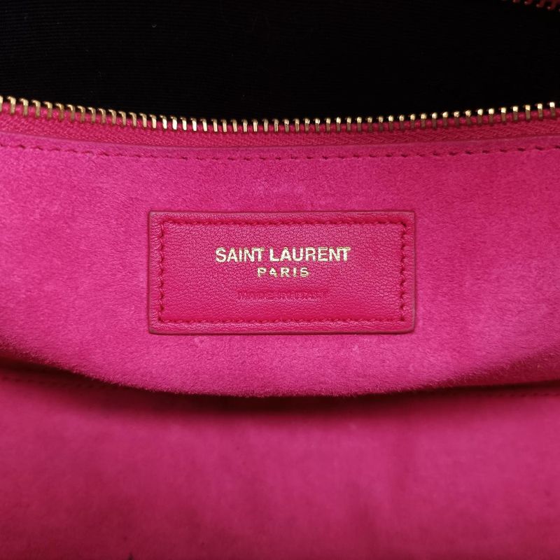 Yves Saint Laurentyves Saint Laurentle 5 A 7 Mini Hobo Rose Red Leather 657228