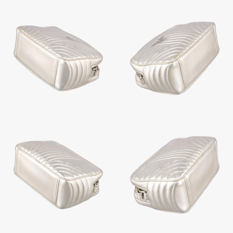 Prada Diagonal Gold Leather 1bh08431 O