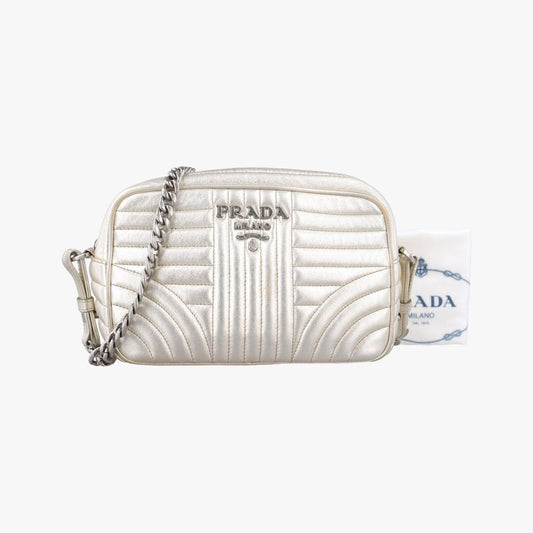 Prada Diagonal Gold Leather 1bh08431 O