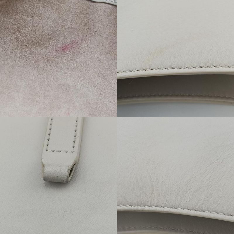 Yves Saint Laurentyves Saint Laurentle 5 A 7 Mini Hobo White Leather 657228