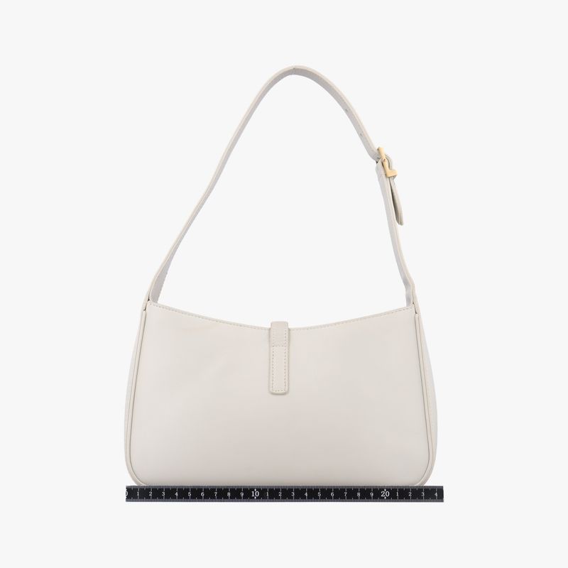 Yves Saint Laurentyves Saint Laurentle 5 A 7 Mini Hobo White Leather 657228