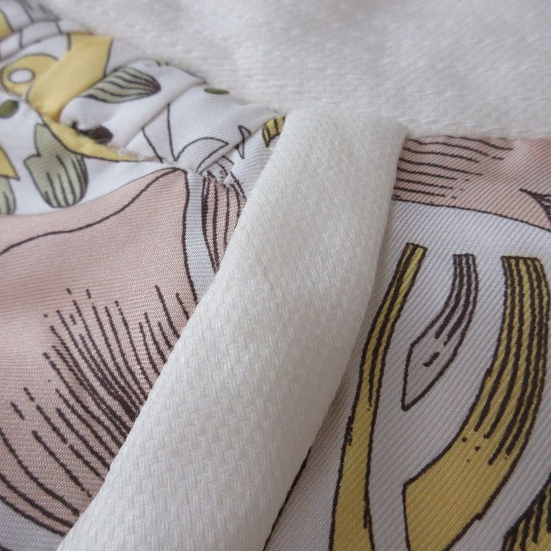 Good Loewe Flower Print Silk Off Shoulder Long Sleeve Knee Length Dress Size 38