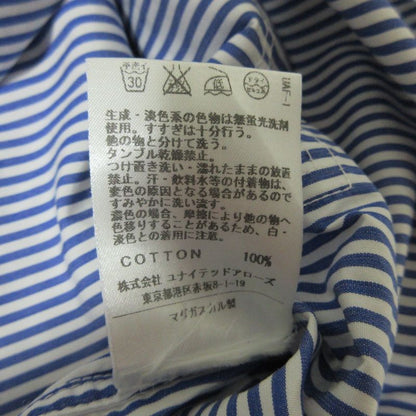 Good Celine Phoebe Period Knee Length Short Sleeves Slit Neck Striped Dress XS