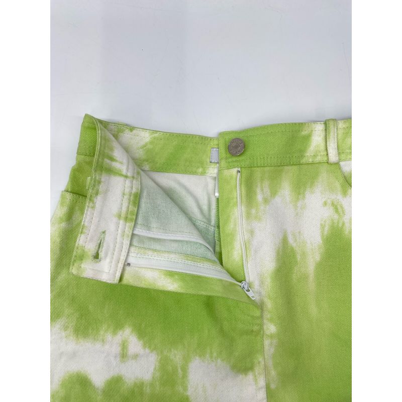 Celine Light Green Die-dyed Denim Skirt 34