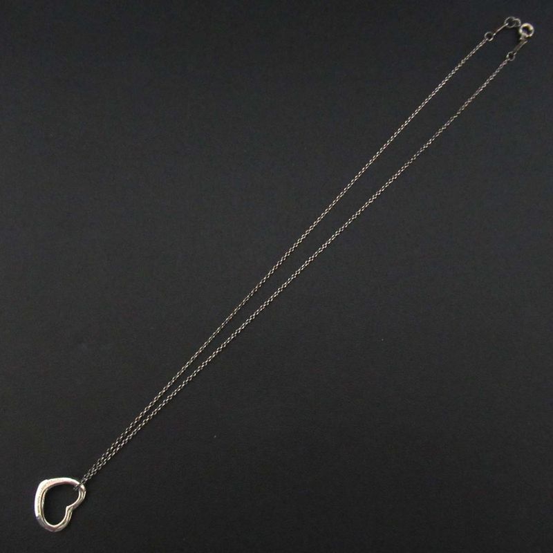 Tiffany & Co Tiffany & Co Elsa Peretti Open Heart Necklace Sv925 Silver Ladies