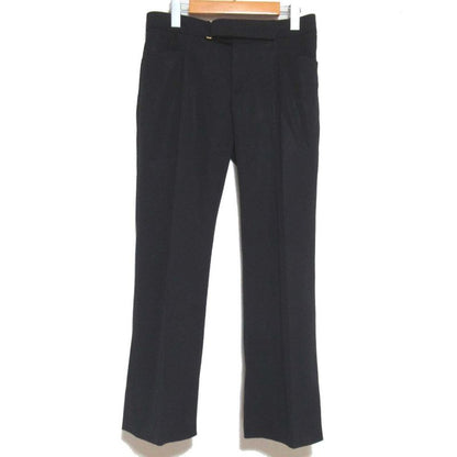 Gucci Tom Ford Period Belted Flared Slacks Pants 121956 Size 40 Black Women's