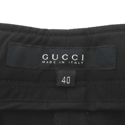 Gucci Tom Ford Period Belted Flared Slacks Pants 121956 Size 40 Black Women's