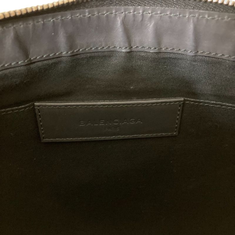 Good Balenciaga Clutch Bag Black and Natural Men Women Used
