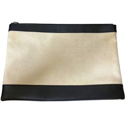 Good Balenciaga Clutch Bag Black and Natural Men Women Used