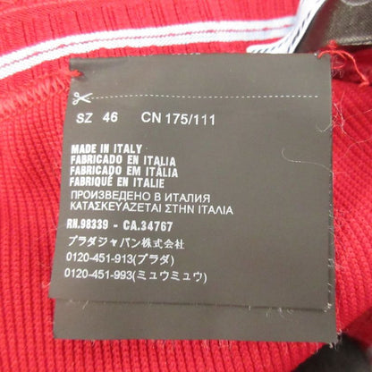 Prada Hem Zip Knit Pants Size 46 Red Women's Used