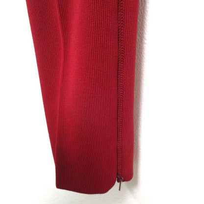 Prada Hem Zip Knit Pants Size 46 Red Women's Used
