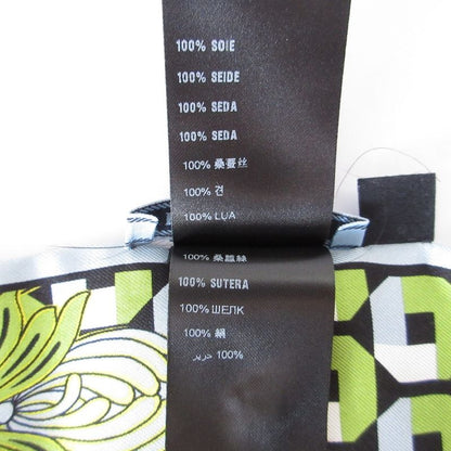 Good Prada Printed Silk Slim Scarf 1ff008 Light Blue Women Used