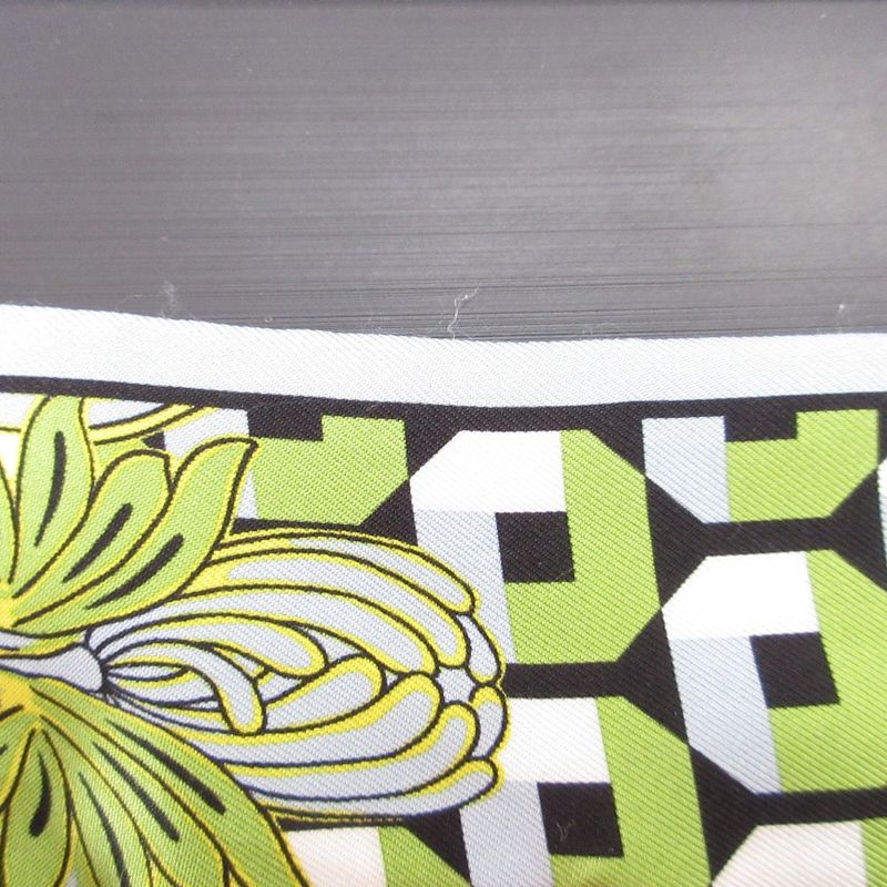 Good Prada Printed Silk Slim Scarf 1ff008 Light Blue Women Used