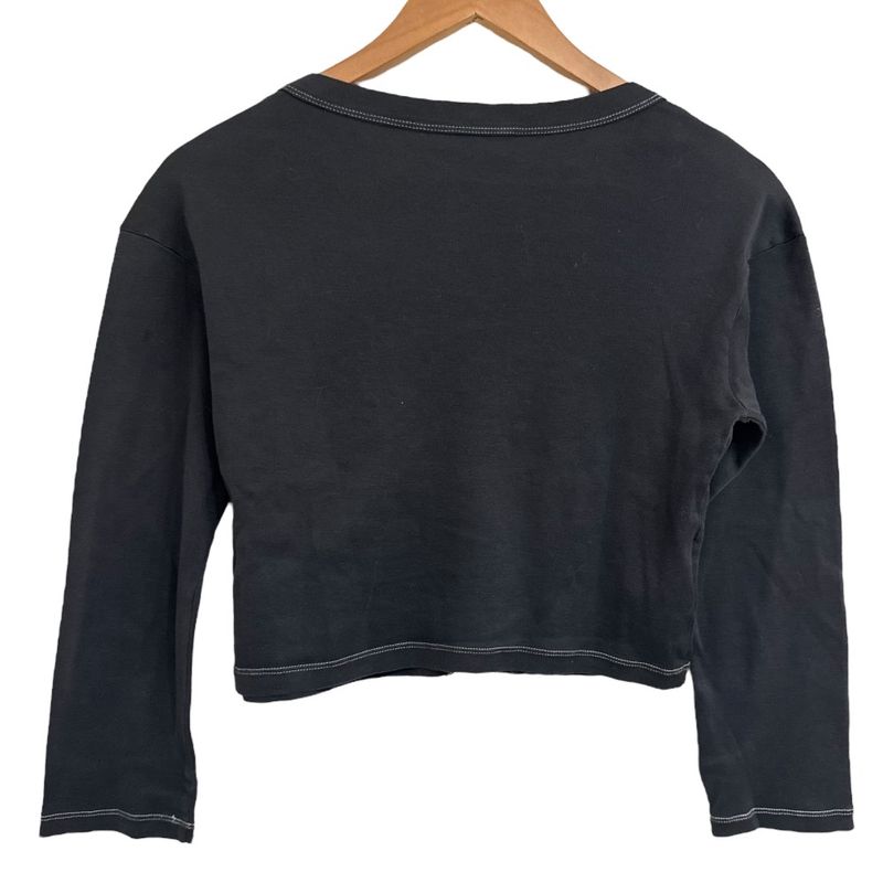 Good Prada Sport Short Length Cardigan Size S Charcoal Gray Women Used