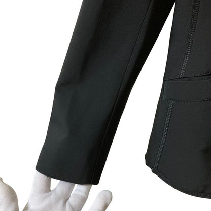 Prada Snap Button Tailored Jacket Size 38 Black Ladies Used