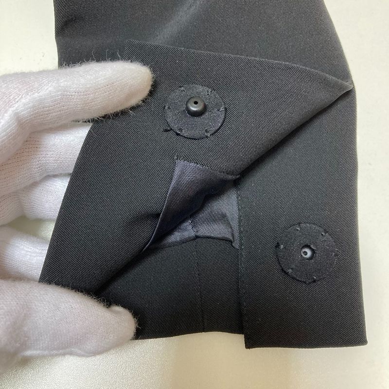 Prada Snap Button Tailored Jacket Size 38 Black Ladies Used