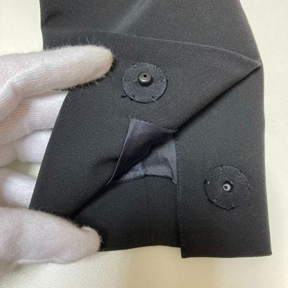 Prada Snap Button Tailored Jacket Size 38 Black Ladies Used