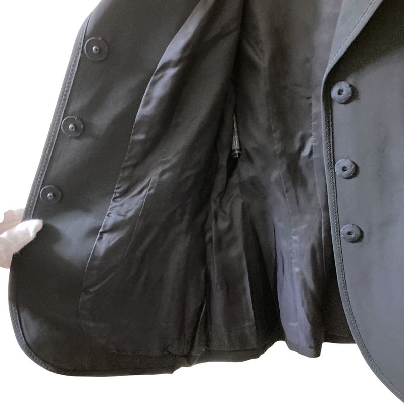 Prada Snap Button Tailored Jacket Size 38 Black Ladies Used
