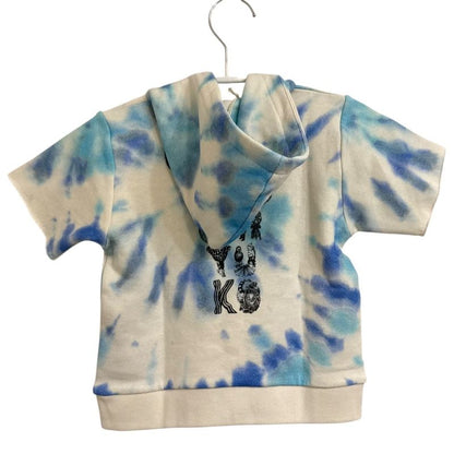 Unused Gucci Yuko Higuchi Tie-Dye Pattern Short Sleeve Hoodie Pullover Hoodie