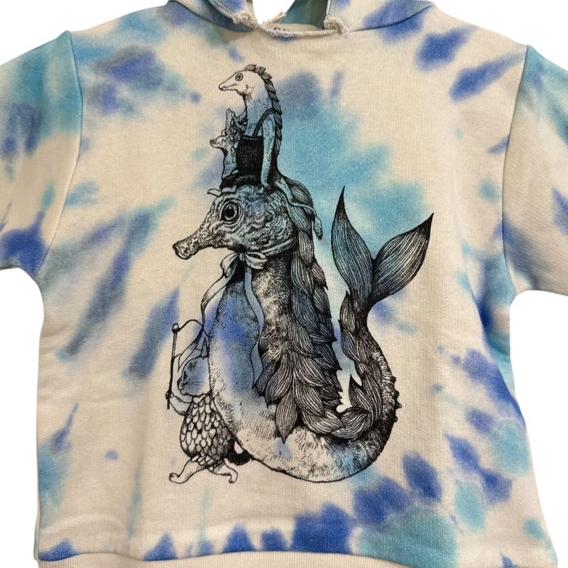 Unused Gucci Yuko Higuchi Tie-Dye Pattern Short Sleeve Hoodie Pullover Hoodie