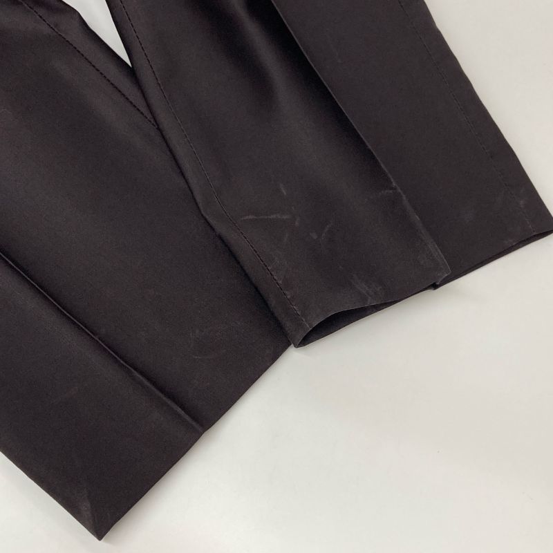 Prada P2062 Bordeaux Satin Slacks Pants 40