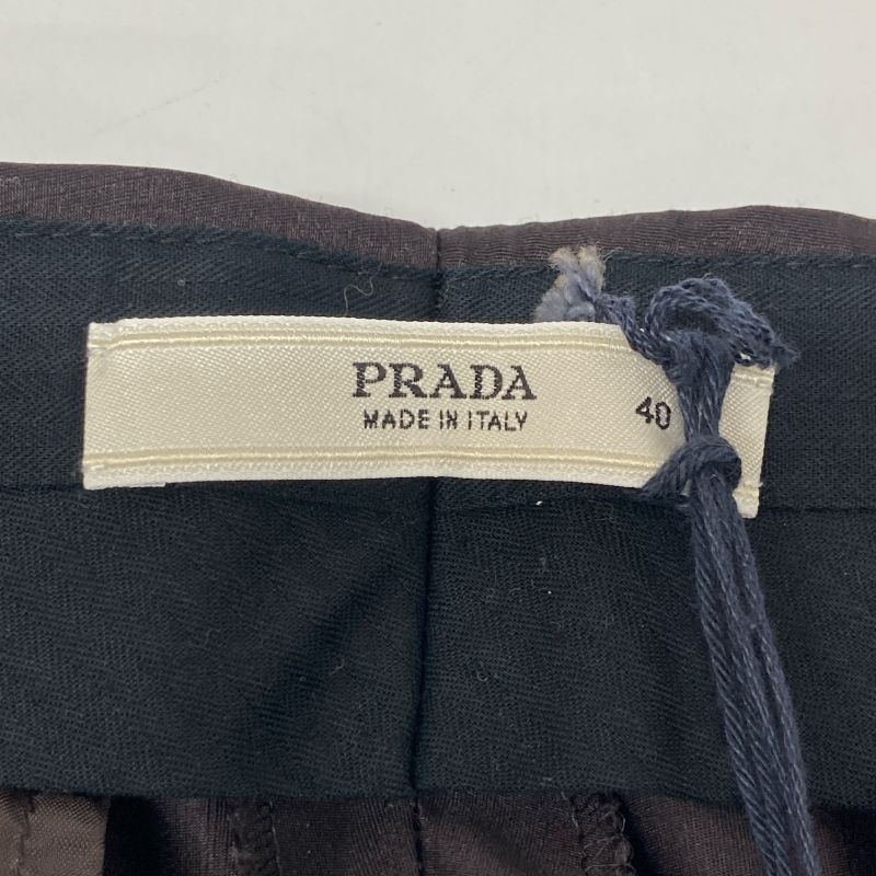 Prada P2062 Bordeaux Satin Slacks Pants 40