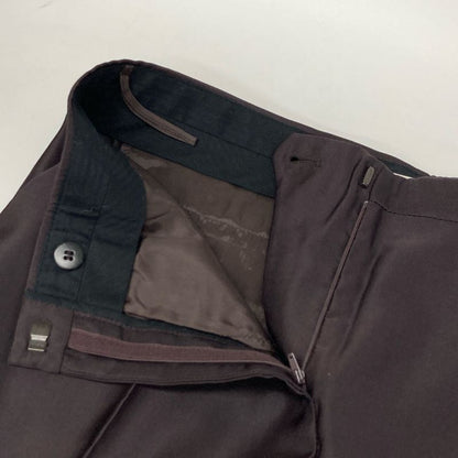 Prada P2062 Bordeaux Satin Slacks Pants 40