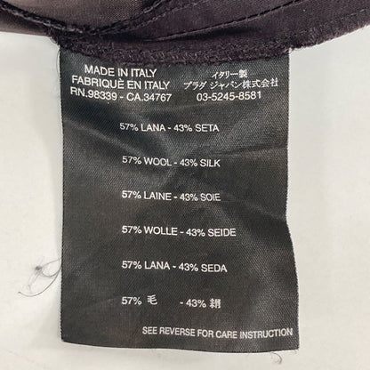 Prada P2062 Bordeaux Satin Slacks Pants 40