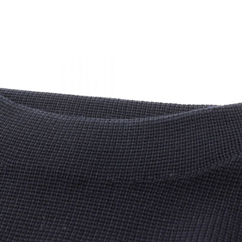 Louis Vuitton Dress Navy Beige Wool Knit Dress Women's Used a