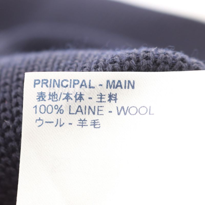 Louis Vuitton Dress Navy Beige Wool Knit Dress Women's Used a