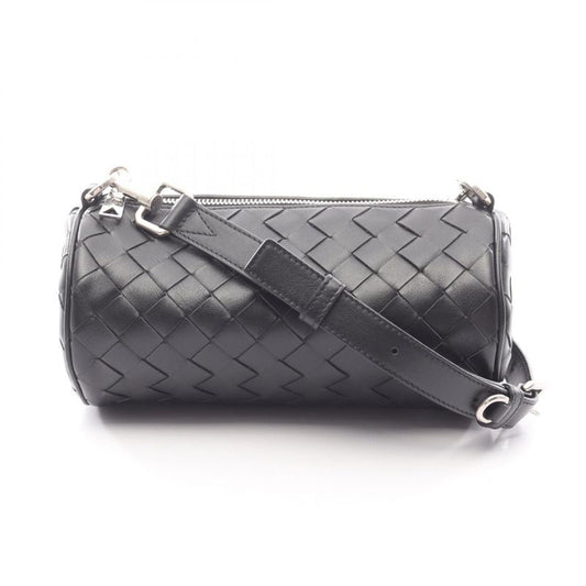 Bottega Veneta Shoulder Bag Intrecciato Barrel 777391 Black Leather Intrecciato