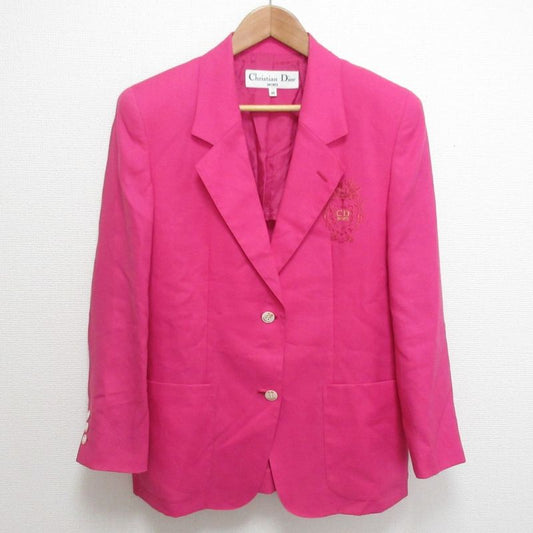 Good Christian DIOR Sport Vintage Logo Embroidery Linen Single Tailored Jacket