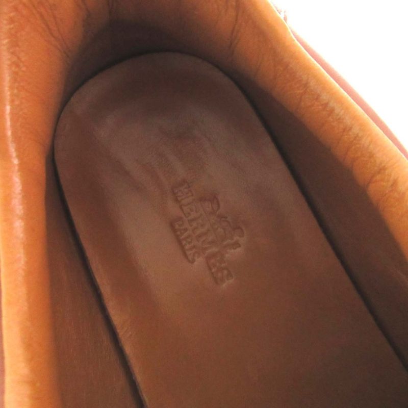 Hermes Leather Quick Sneakers Size 34 21cm (8.27in) Equivalent Brown Women's