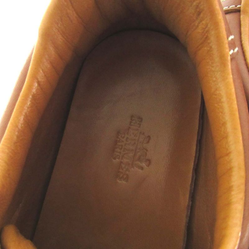 Hermes Leather Quick Sneakers Size 34 21cm (8.27in) Equivalent Brown Women's