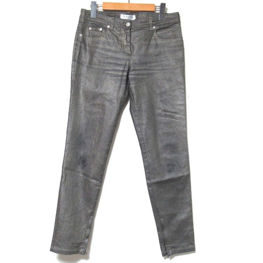 Good Christian DIOR Zip Up Hem Cording Denim Pants Jeans F38 Metallic Gray