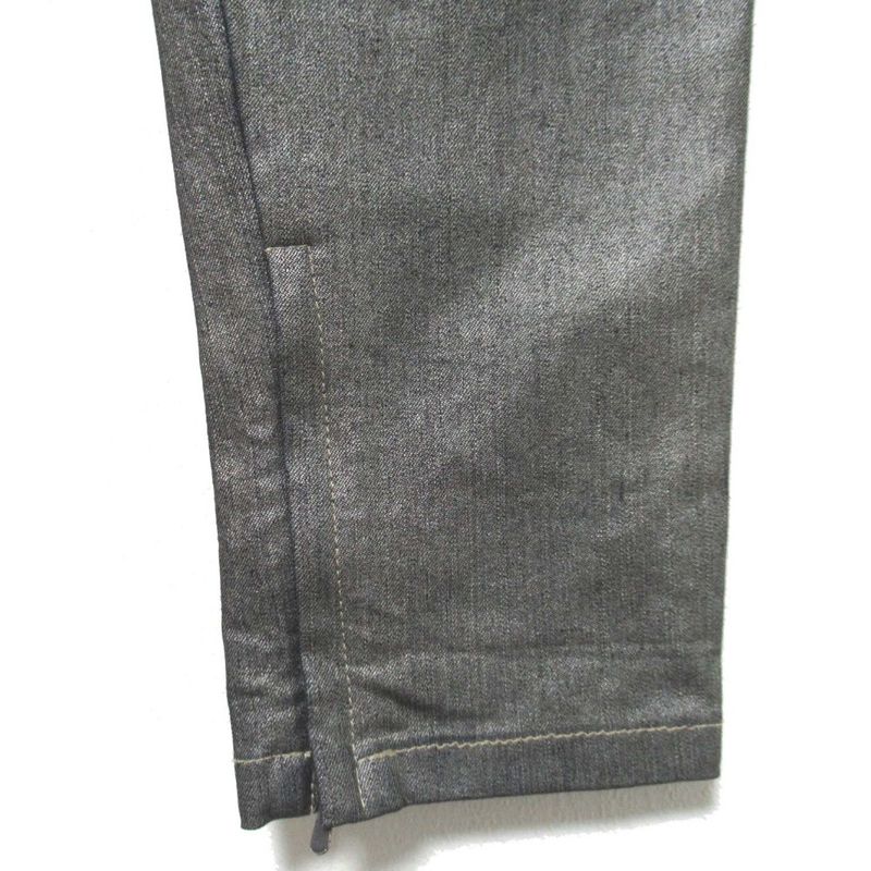 Good Christian DIOR Zip Up Hem Cording Denim Pants Jeans F38 Metallic Gray