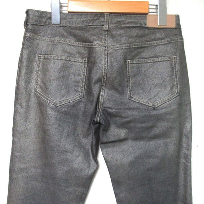 Good Christian DIOR Zip Up Hem Cording Denim Pants Jeans F38 Metallic Gray