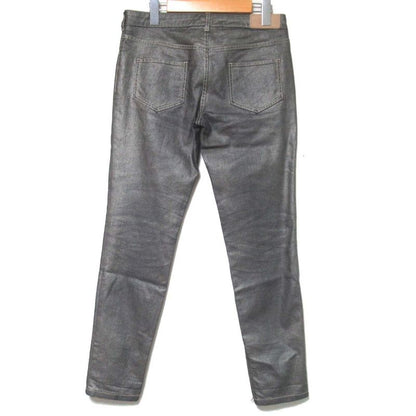 Good Christian DIOR Zip Up Hem Cording Denim Pants Jeans F38 Metallic Gray