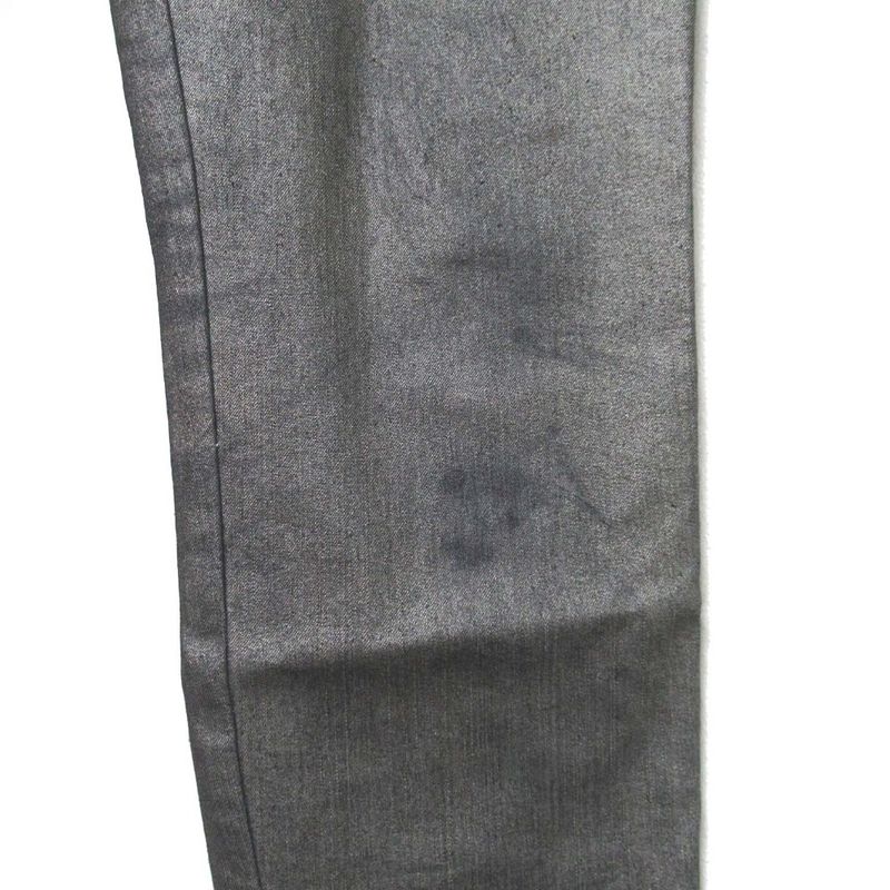 Good Christian DIOR Zip Up Hem Cording Denim Pants Jeans F38 Metallic Gray