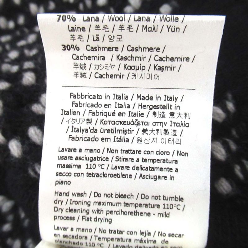 Fendi Wool Cashmere Mixed Knit Bolero Jacket 42 Size Gray Black Women Used