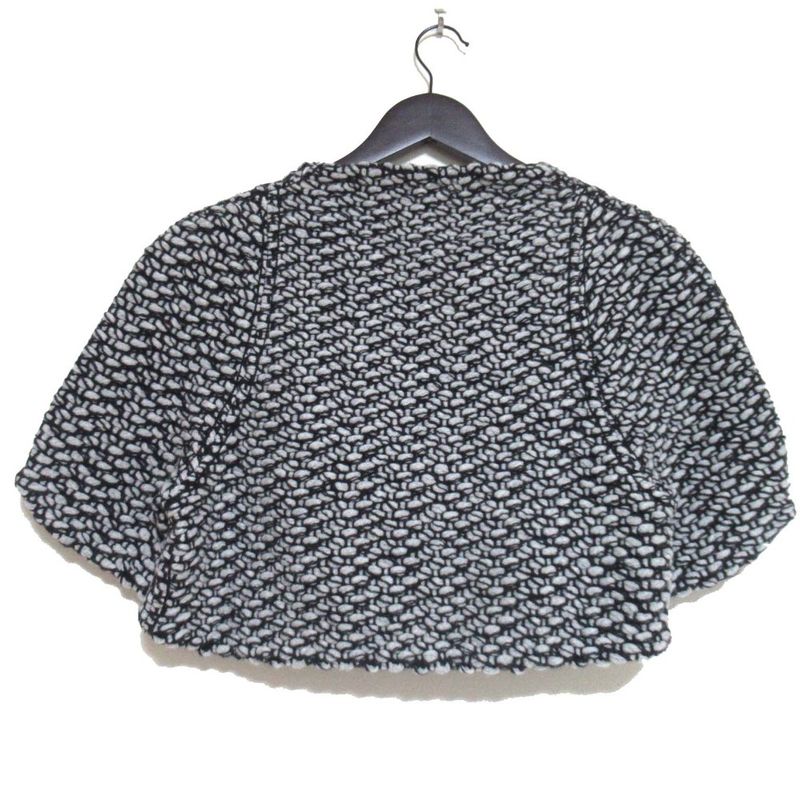Fendi Wool Cashmere Mixed Knit Bolero Jacket 42 Size Gray Black Women Used