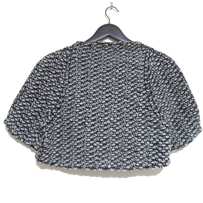 Fendi Wool Cashmere Mixed Knit Bolero Jacket 42 Size Gray Black Women Used