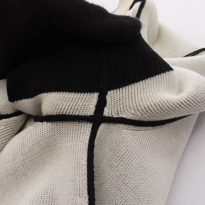 Gucci Dress Logo Intarsia 789679 Black Cotton Wool Dress Women Used C