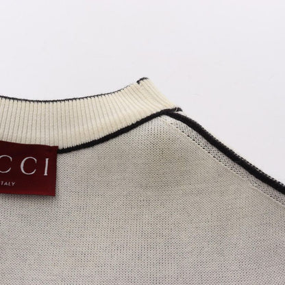 Gucci Dress Logo Intarsia 789679 Black Cotton Wool Dress Women Used C