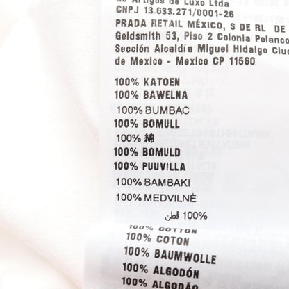 Prada Cut and Sewn Triangle Logo Ujn861 Cotton T-Shirt Men's Used B