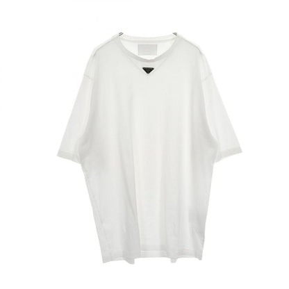 Prada Cut and Sewn Triangle Logo Ujn861 Cotton T-Shirt Men's Used B
